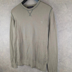Trussardi Jumper Mens Small S Khaki Knitted Pullover Italian