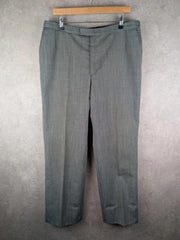 Moss Trousers Mens W36 L30 Vintage Grey Pinstripe