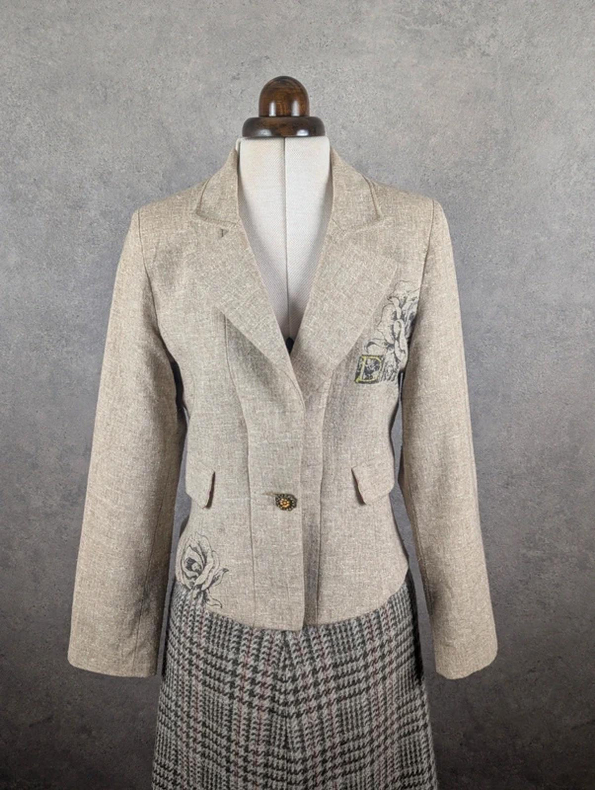 DKNY Y2K Tailored Blazer Women’s Extra Small Beige