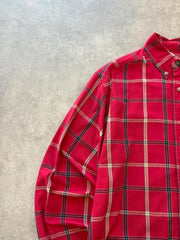 Wrangler Shirt Men’s Medium Red Check Country Western Vintage 1990’s Long Sleeve