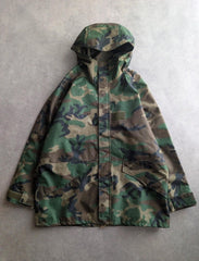 Italian Military Waterproof Jacket Men's XL Camouflage Hooded Army Outdoor
