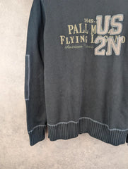 Pall Mall Jumper Mens M Medium Black Knitted Y2K