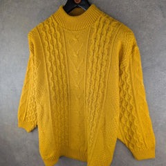 Creazioni Jumper Womens XL Extra Large Yellow Knitted Vintage Italian