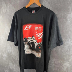 Rare Vintage F1 2006 Grand Prix De Monaco Farrari Graphic Print T Shirt Jerzees Mens Large L
