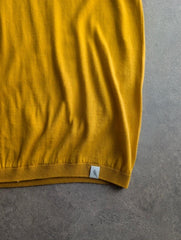 Peregrine Polo Shirt Men's Large Mustard Yellow Short Sleeve Cotton Smart Casual