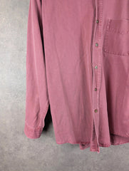 St Micheal Shirt Mens Medium M Cotton Vintage 90s Long Sleeve