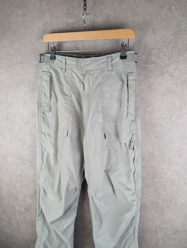 Next Trousers Mens W30 L31 Stone Y2K Gorpcore Tech Cargo