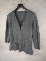St Michael Cardigan Womens XL Extra Large Grey Vintage Comfort