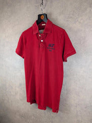Abercrombie & Fitch Polo Shirt Mens Small S Red Y2K Short Sleeve