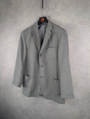 Menchi Jacket Mens Large L Grey Utility Chore Blazer 50 Regular