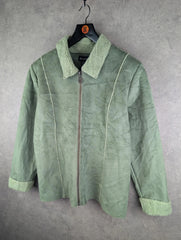 Denim & Co Jacket Womens Extra Large XL Green Vintage