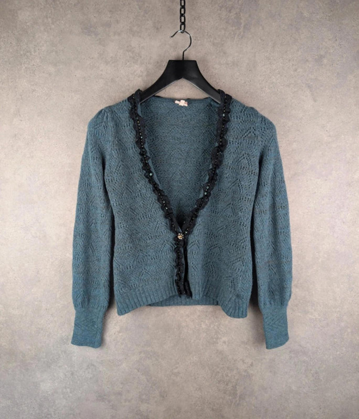 Whistles Cardigan Womens S Small Green Vintage Wool