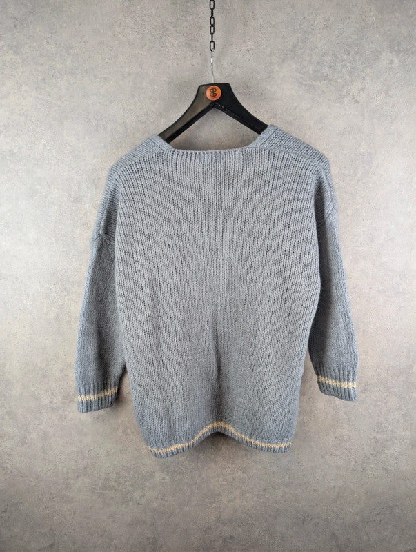 Miss Sugar Cardigan Womens Large L Grey Knitted