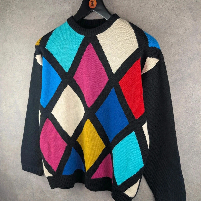 Vintage Jumper Mens XL Extra Large 80s Hand Knitted