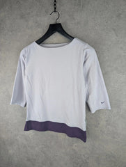 Nike Top Womens Large L Lilac 3/4 Sleeve Training Gym
