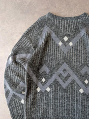 Angelo Litrico Knitted Pullover Jumper Men’s Medium Grey Vintage Italian Wool