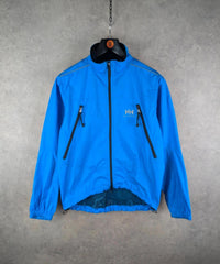 Helly Hansen Jacket Mens Small S Blue Waterproof Packable Full Zip
