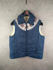 Andy Johns Jacket Womens M Medium Blue Gilet Vintage 1970s