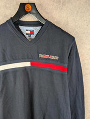 Tommy Hilfiger Jumper Mens M Medium Navy Vintage 90s Pullover