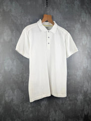 Jack Wolfskin Polo Shirt Mens Medium M White Short Sleeve