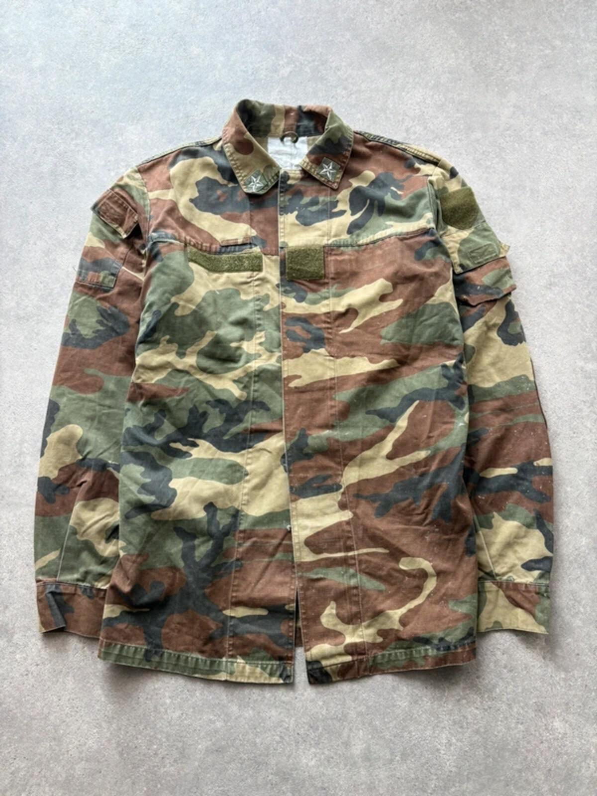 Vintage Italian Army Field Jacket Men’s Large Woodland Camouflage Military