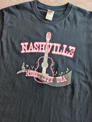 Nashville Country Music Graphic Print T-Shirt Women’s Medium Black Short Sleeve