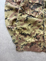 Italian Military Jacket Men’s Large Vegetato Camouflage Utility Combat Shirt