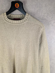 Burton Jumper Mens Small S Brown Vintage Knitted Cotton Pullover
