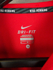 Nike Running T-Shirt Mens M Medium Red Dri-Fit