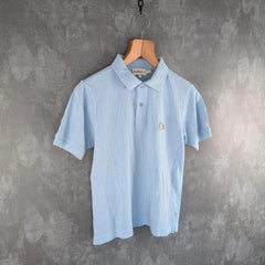 Fiorucci Polo Shirt Womens Small S Blue Short Sleeve