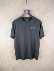 Under Armour T-Shirt Mens M Medium Black Gym Training Running