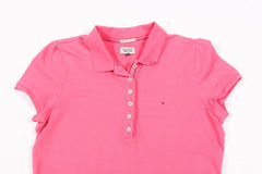 Tommy Hilfiger Polo Shirt Mens Large L Pink Short Sleeve