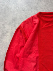 Vintage 1980s Jumper Women’s Large Red Retro Knit Sweatshirt Pullover