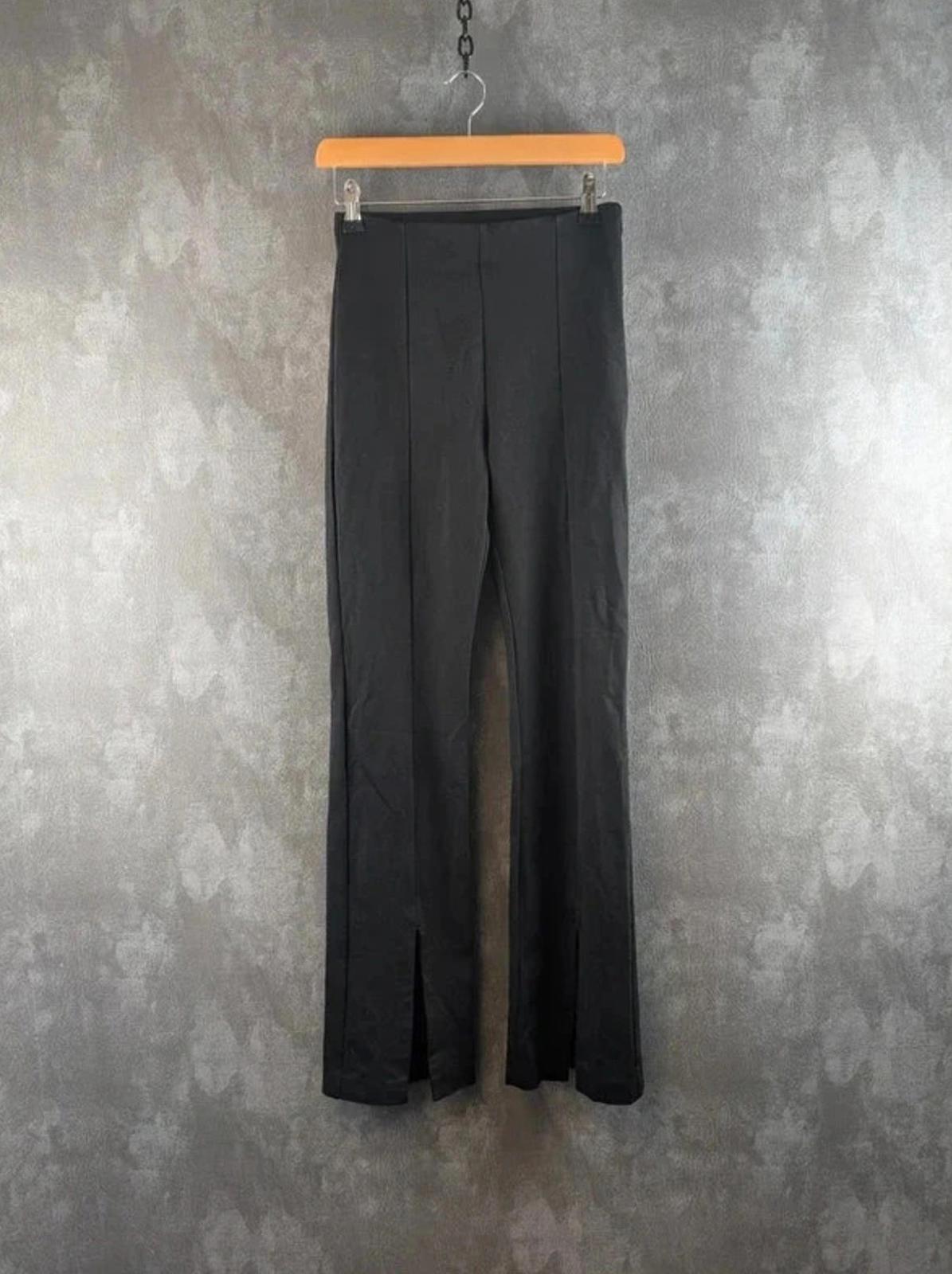 & Other Stories Trousers Womens XS Extra Small Black Straight Wide-Leg