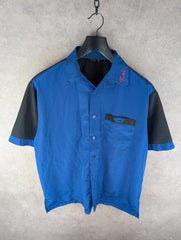 Bulls Dark Shirt Large Extra Large XL Blue Black Short Sleeve Embroidered