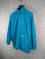 K-Way Coat Mens Small S Blue Packable Vintage