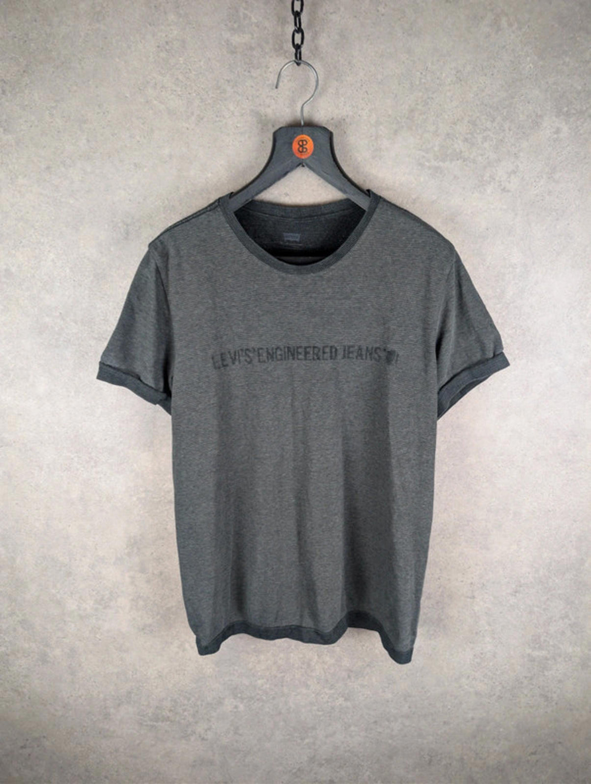 Levi's Engineered T-Shirt Mens Medium M Grey Short Sleeve