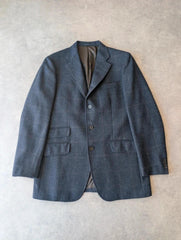CP Company Blazer Men’s 42R Blue Check Wool Made In Italy Tailored Vintage