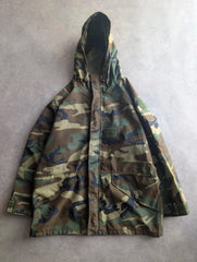 Vintage Italian Military Waterproof Parka Coat Men’s XL Camouflage Technical