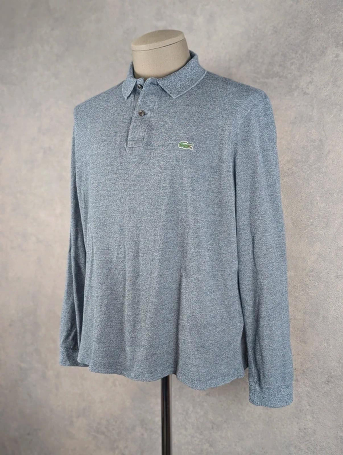 Lacoste Polo Shirt – Women’s Large – Grey – Long Sleeve Classic