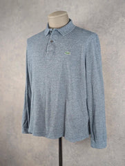 Lacoste Polo Shirt – Women’s Large – Grey – Long Sleeve Classic