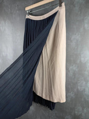 Semicouture Pleated Skirt Womens Small S Navy