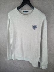 Ralph Lauren Polo Jumper Womens XL Extra Large Grey Vintage Pullover 90s