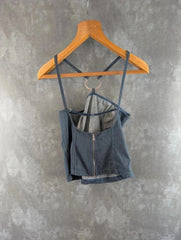 NYNNE Top Womens Small S Denim Y2K