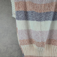 Hand Knitted Jumper Womens M Medium Sleeveless