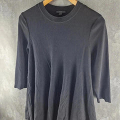 COS Mid Sleeve Length Black Top Size Small
