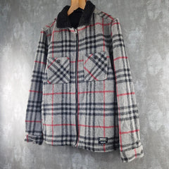 Wesc Jacket Mens Medium M Checked Full Zip