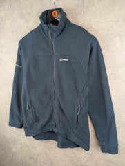 Berghaus Jumper Womens L Large Navy Full Zip Fleece Jacket