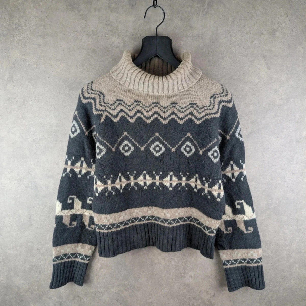 United Colors of Benneton Jumper Womens M Medium Knitted Wool Turtle Neck