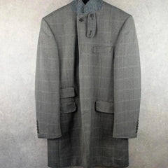 Gibson Coatt Mens Large L Checked Formal Overcoat